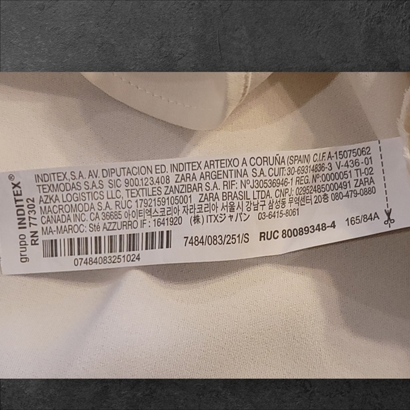 ZARA , IVORY, WRAP AROUND SLEEVELESS, BUCKLE TOP, SIZE SMALL NWOT - Picture 7 of 9